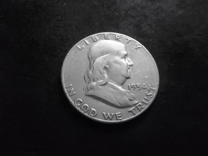 1954 S Franklin Half Dollar