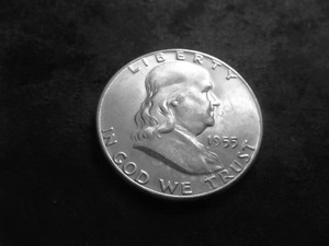 1955 Franklin Silver Half Dollar