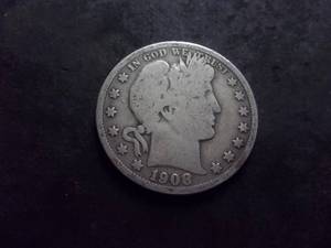 1908 O Barber Half Dollar