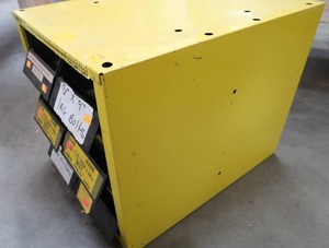 lot 53 image: SERVALITE METAL STACKABLE STORAGE CONTAINERS