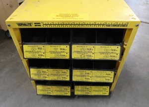 lot 54 image: SERVALITE PLASTIC STACKABLE STORAGE CONTAINERS