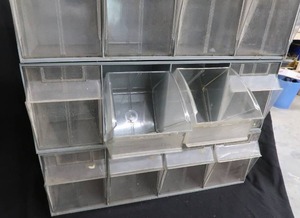 lot 61 image: SET OF 3 TIP OUT STORAGE BINS