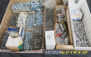 lot 79 image: HUGE LOT OF VARIOUS SCREWS-BOLTS-NAILS AND MORE - PERFECT FOR A CONTRACTOR