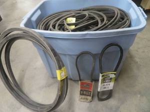 lot 120 image: HUGE BIN FULL OF V-BELTS (70 BELTS)
