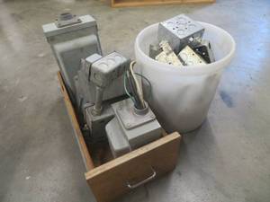 lot 123 image: HUGE LOT OF ELECTRICAL BOXES