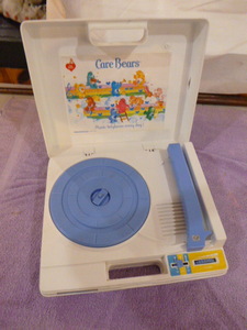 Vintage Playtime Care Bears Record Player