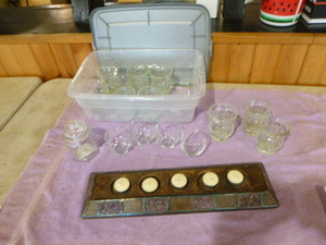 Tote with Candle Holders