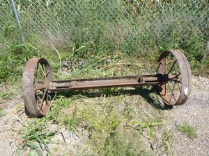 Vintage Wagon Wheels with Axel