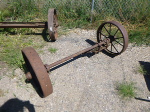 Vintage Wagon Wheels with Axel
