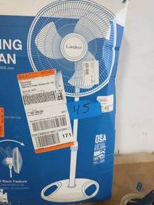 LASKO Adjustable-Height 16 in. 3 Speed White Oscillating Pedestal Fan