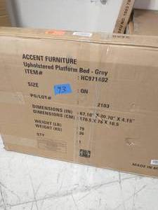 Barrett White Queen Upholstered Platform Bed