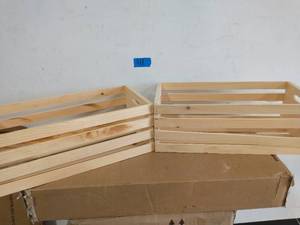2 27 in. x 12.5 in. x 9.5 in. X-Large Wood Crate (2- Pack)