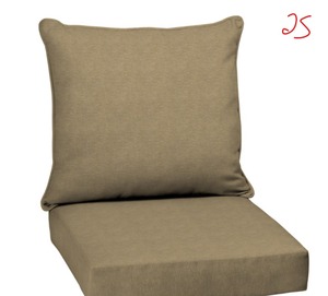 5&nbsp ARDEN SELECTIONS 25 in. x 22.5 in. Tan Hamilton Texture 2-Piece EACH&nbsp Deep Seating Outdoor Lounge Chair Cushion