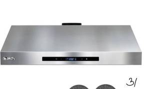 AKDY 30 in. 343 CFM Convertible Under Cabinet Range Hood in Stainless Steel with Touch Control,lights and Carbon Filters
