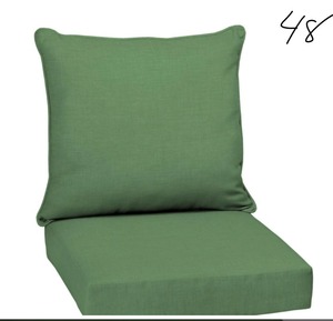 25 in. x 22.5 in. Moss Leala Texture 2-Piece Deep Seating Outdoor Lounge Chair Cushion