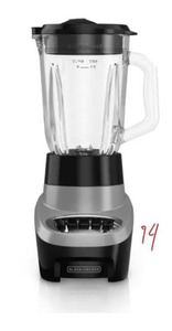 Multi-Function 48 oz. 4-Speed BlackSilver Blender with Glass Jar