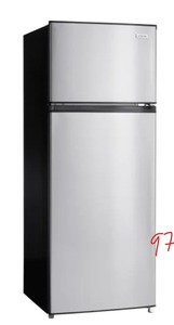 VISSANI 7.1 cu. ft. Top Freezer Refrigerator in Stainless Steel Look