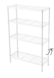 HDX White 4-Tier Metal Wire Shelving Unit (36 in. W x 54 in. H x 14 in. D)
