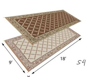 REVERSABLE MATS 9 ft. x 18 ft. Reversible Mat - Classic BrownBeige