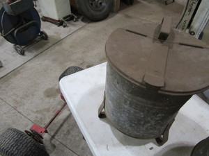 lot 131 image: Oil Rag Buckets, Pneumatic Tires