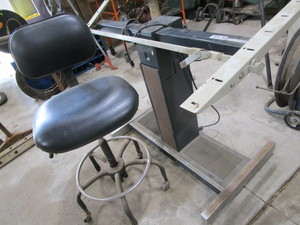 lot 132 image: Electric Drafting Table, Chair