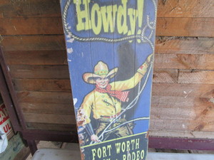 lot 235 image: Barnboard Art - TX Rodeo