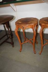 lot 711 image: French Provincial Wood Side Table circa 1930s