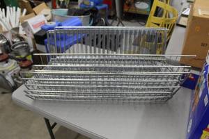 lot 774 image: Lot of (8) Metal Wire Basket Racks