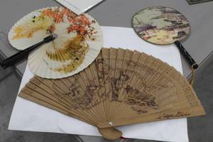 lot 839 image: Lot of (3) Oriental Fans