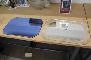 lot 960 image: Lot of (2) Glass Decorative Mirrors