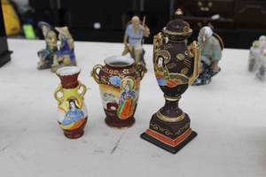lot 892 image: Lot of (3) Ceramic Oriental Theme Vases