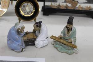 lot 897 image: Lot of (2) Ceramic Oriental Men Figurines