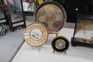 lot 899 image: Lot of (3) MetalCeramic Decorative Plates  - Display