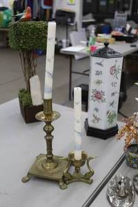 lot 940 image: Lot of (2) Brass Candleholders