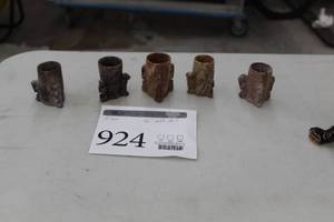 lot 924 image: Lot of (5) Soap Stone Candleholders