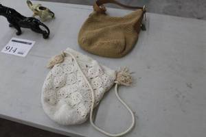 lot 975 image: Lot of (2) Crochet Purses
