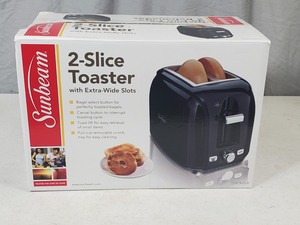 lot 41 image: New Sunbeam 2 Slice Extra Wide Slot Toaster