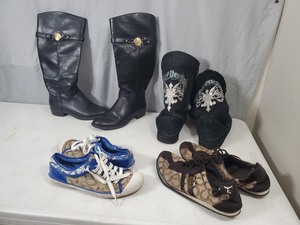 lot 54 image: Harley Davidson, Coach, and Tommy Hilfiger Shoes and Boots