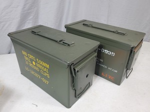 lot 73 image: Pair of 50 Cal. US Military Ammo Cans