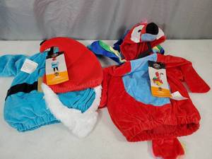 lot 149 image: 2 New Adorable Plush Infant Costumes - Gnome and Parrot