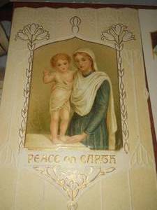lot 4 image: (15) Antique  Vintage Christmas greeting cards.