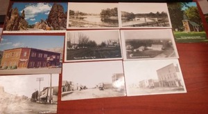 lot 62 image: Vintage Post Cards Mayville, Amenia, Pekin, Evansville & more.