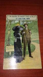 lot 69 image: Lake Park MN Vintage Post Card.