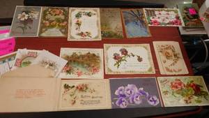 lot 95 image: Vintage Antique Valentine cards.