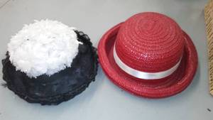 lot 33 image: (2) Vintage Womens Hats union label.