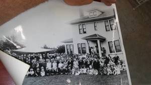 lot 58 image: Photo of parsonage dedication, Salem Church 1926, Hitterdal MN.
