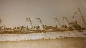 lot 59 image: Photo of USS Von Steuben War Ship.