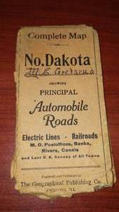 lot 99 image: Antique map of North Dakota, 1915 copyright
