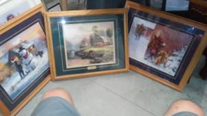 lot 119 image: (3) Framed Prints. Kincaid and Sorenson.