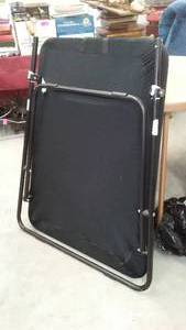 lot 621 image: Fold up chair - metal framing.